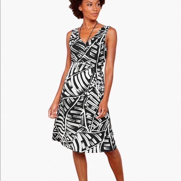 Nik + Zoe MOONLIT Palm dress, sleeveless, black and white, size S NWT - Picture 3 of 13